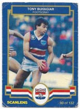 1986 Scanlens (80) Tony BUHAGIAR Footscray  ""