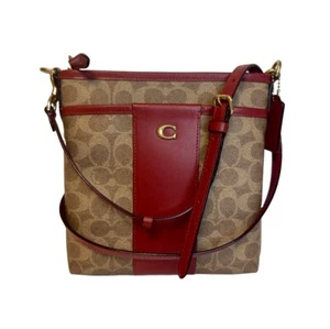 NEW COACH Kitt Messenger Crossbody Bag In Leather CC533 B4NQ4 Brass Tan/Rust - Picture 1 of 9