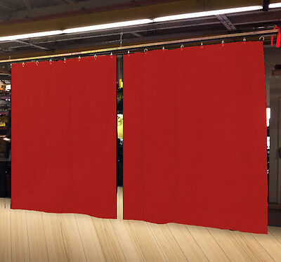 Lot Of (2) Economy Red Curtain Panel/Partition 8 H X 4½ W, Non-FR • 103.36€
