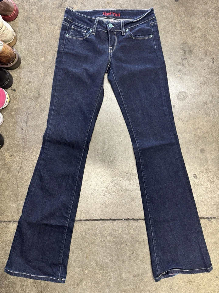 Jeans acampanados Hard Tail vintage Y2K talla 26 hechos en EE. UU. tiro súper bajo Foto 1 de 1