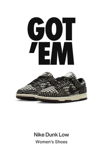 Harris Tweed × Nike WMNS Dunk Low Black/Phantom Womens 10 M 8.5 confirmed Order - Picture 1 of 5