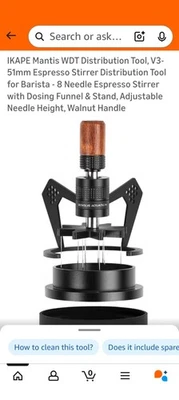 Herramienta de distribución de agitador de café espresso IKAPE Mantis WDT V3-53,3 mm para barista 54 mm Foto 1 de 3