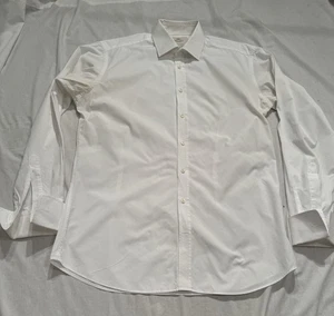 Hawes & Curtis Shirt Mens 16 36 White St James Slim Fit French Cuff Cotton Dress - Picture 1 of 15