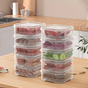 1 Piece Food Crisper Refrigerator Vegetable Crisper Transparent Storage Box - Picture 1 of 10