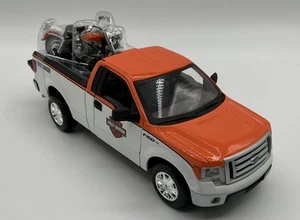 Ford F-150 STX 1:27 SCALE WITH 1958 FLH DUO GLIDE 1:24 HARLEY BY MAISTO WHITE - Picture 1 of 17
