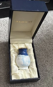 Boxed Collectible Moorcroft Enamels Polar Bear Hand Painted Miniature Vase - Picture 1 of 7