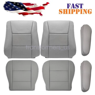 Cubierta de asiento delantera de cuero y reposabrazos gris para Toyota Land Cruiser 1998-2007 Foto 1 de 4