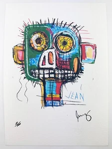 Jean-Michel Basquiat Original Vintage Art Print Lithograph Signed Limited COA - Picture 1 of 3