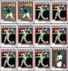 (12) 2004 Topps Traded & Rookies  Texas Rangers Lot