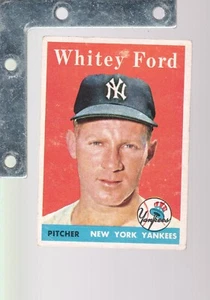 1958 Topps #320 Whitey Ford Sehr guter Erhaltungszustand/VGEX + KEINE KNICKE! SHARP YANKEES - Bild 1 von 2