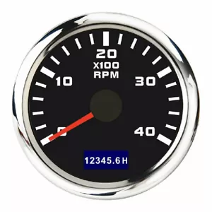 52mm Tachimetro Tachimetro Misuratore LCD Hourmeter 0-4000RPM per Auto Barca - Foto 1 di 7