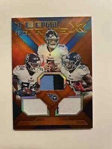 2019 XR Team Trios Materials Orange /25 Corey Davis Derrick Henry Marcus Mariota - Picture 1 of 1
