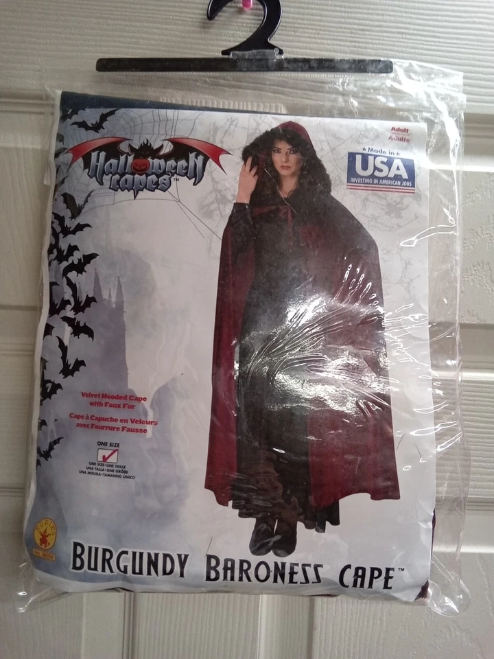 Capa con Capucha con Borde de Piel Sintética Adulto Medieval Disfraz Vestido Elegante Foto 1 de 4