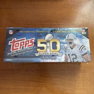 2015 Topps Football Factory Sealed Super Bowl Logo Box Set - Picture 1 of 6