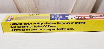 Vintage Dr. Du-More's Toothbrush Lemon Yellow Adult Four Row Soft Rounded — 第 1/3 张图片