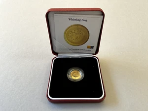 Bermuda Whistling Frog $5 Gold Proof Coin 1.5g .999Au 2014 - 500 Minted - Picture 1 of 8