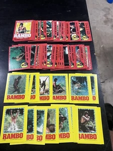 1985 Topps RAMBO (First Blood) Complete 66 Card & 22 Sticker Set W/Case - Picture 1 of 2