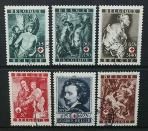 BELGIUM 1944 Red Cross Relief Fund: Paintings. Set of 6. Fine USED. SG1039/1044; - Picture 1 of 2