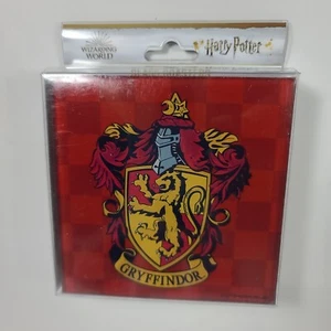 Harry Potter Wizarding-World Glass Coasters 4" x 4" Individually Colored Nice! - Picture 1 of 10