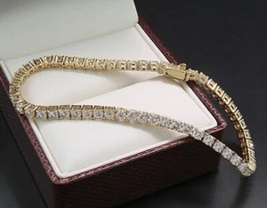 TENNIS BRILLANT-ARMBAND 5,00 CARAT 750 GELBGOLD 16.000 EURO NEU - Bild 1 von 4