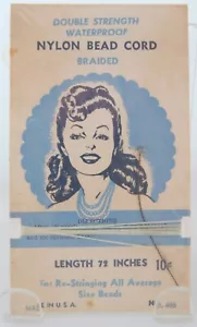 Vintage Nylon Bead Cord & Packaging - Made in the U.S.A. - Picture 1 of 2