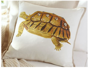 Pottery Barn Tortoise Beaded Pillow Cover 20x20  --  Retired !!