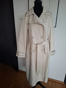 Souvenir Mantel Trenchcoat Sommermantel creme schwarz Luxus Gr. M NEU! TOP! - Bild 1 von 9