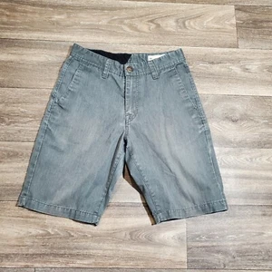 Volcom Shorts Friggin Chino Short Khaki Gray Skaters Skateboard Shorts Sz 28 - Picture 1 of 8