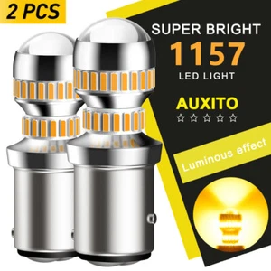 2x Amber 2057 1157 LED Turn Signal Light Bulb 3000K For 1975-1986 Chevrolet C10 - Picture 1 of 10