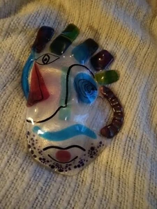 Maschera viso vetro arte modernista vintage - Foto 1 di 4