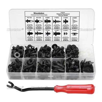 353 CLIPS+TOOL FOR HONDA FENDER DOOR HOOD BUMPER TRIM BODY RETAINERS ASSORTMENT — 第 1/4 张图片