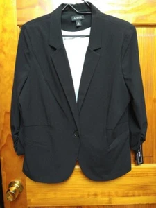 A.BYER Black Button Front Jacket Cardigan with Lining Size XL - Picture 1 of 9
