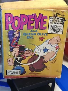 Whitman's Vintage Big Little Book Classic 1973 POPEYE AND QUEEN OLIVE OYL Comic - Picture 1 of 10