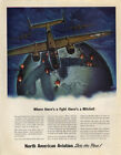 Where there's a fight there's a North American B-25 Mitchell bomber ad 1943 Col