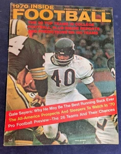 Vtg 1970 Inside Football Sport magazine Gale Sayers Chicago Bears All-Americans - Picture 1 of 6