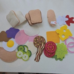 Melissa And Doug Flannel Sandwich Play Food Set - Picture 1 of 5