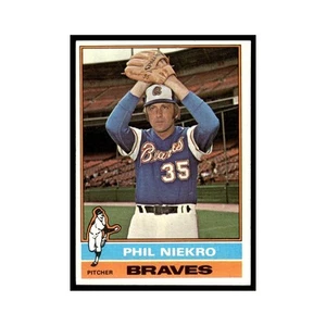 Phil Niekro 1976 Topps #435 Atlanta Braves Baseball Card EX - Picture 1 of 3