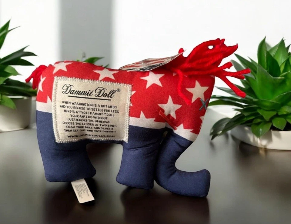 Dammit Doll Vote Red White and Blue 2016 Novelty Stress Gift