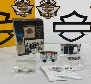 Genuine Harley chrome auxiliary accessory handlebar housing cover switches - Bild 1 von 14