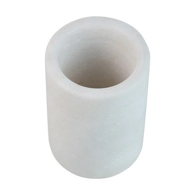 Vaso de mármol para baño taza bote cepillo de dientes piedra blanca natural Foto 1 de 4