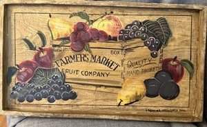 Bauernmarkt Schild Patricia A. McKee Little 2006 handbemalt 19,75” x 11,5” - Bild 1 von 10