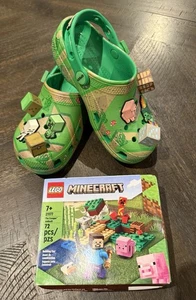 Minecraft X Collection Crocs Kids Size 13 Limited Edition Lego Set Elevated Clog - Picture 1 of 5