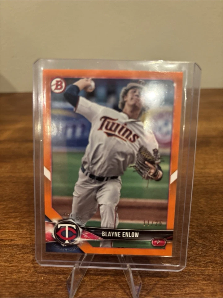 2018 Topps Bowman Blayne Enlow #BP141  orange /25 - Minnesota Twins - Image 1 of 1