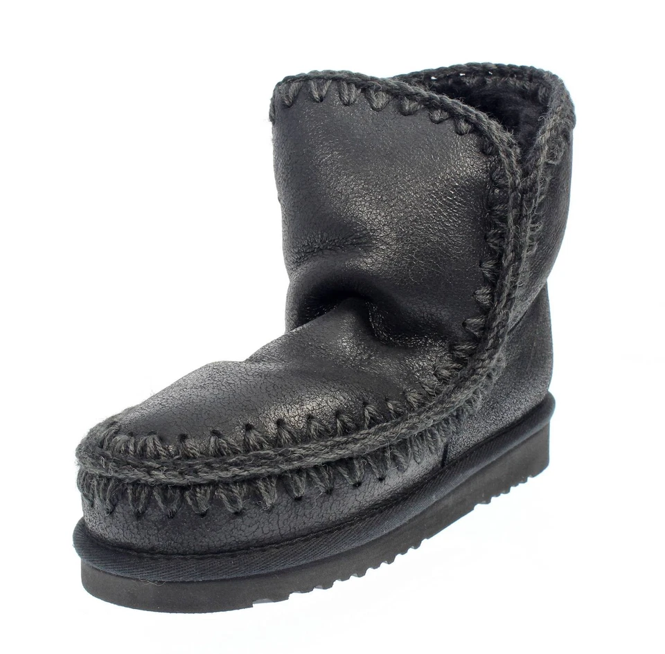 Mou Eskimo 18 - Stivaletti In Montone Nero - Donna Scarpe Stivaletti Con Pelo - Immagine 1 di 3