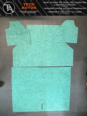 Austin MG Morris 1100 1300 ADO16 Carpet Set Handmade to Order Underlay Set - Image 1 of 4