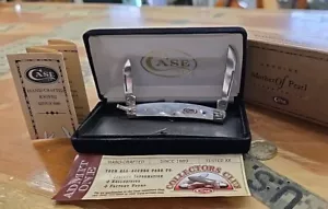 CASE MOP PEARL HALF CONGRESS KNIFE NEVER USED OPEN BOX # 8268R SS - Picture 1 of 7