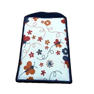 NEW Handmade Wide Eyeglass Case with Red Floral & Butterflies Back Polka Dots - Picture 1 of 3