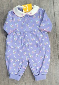 Baby Girl New Gymboree Preemie Purple Fun Florals Vintage Outfit - Picture 1 of 3