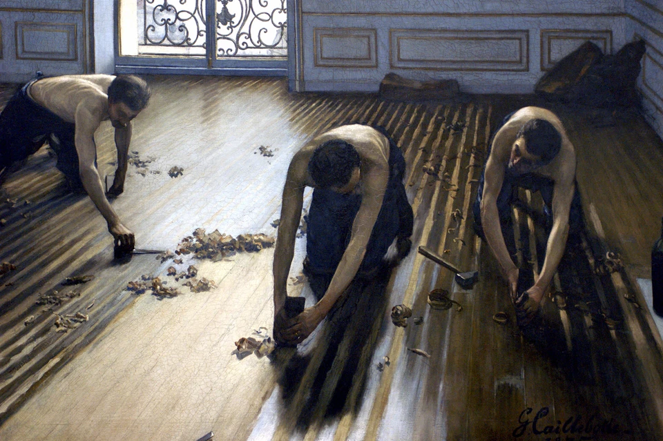 GUSTAVE CAILLEBOTTE LES RABOTEURS REALISMO ARTE GICLEE LIENZO FINO Foto 1 de 1