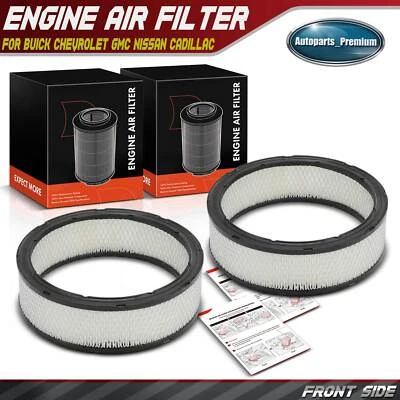 2x Filtro de aire del motor para Buick Chevrolet GMC Nissan Cadillac Oldsmobile Pontiac Foto 1 de 4